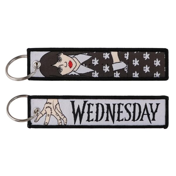 Wednesday Tag Keychain