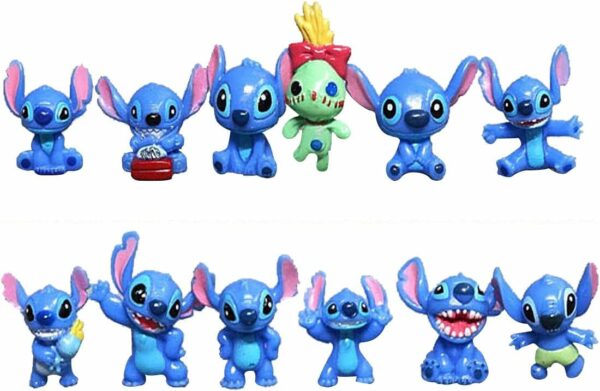 Stitch 12 Mini Figures Set