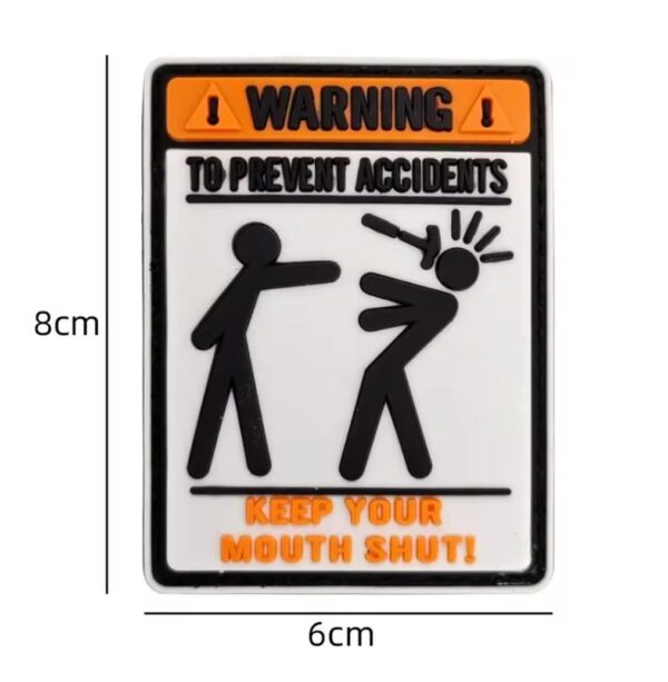 Warning PVC Patch