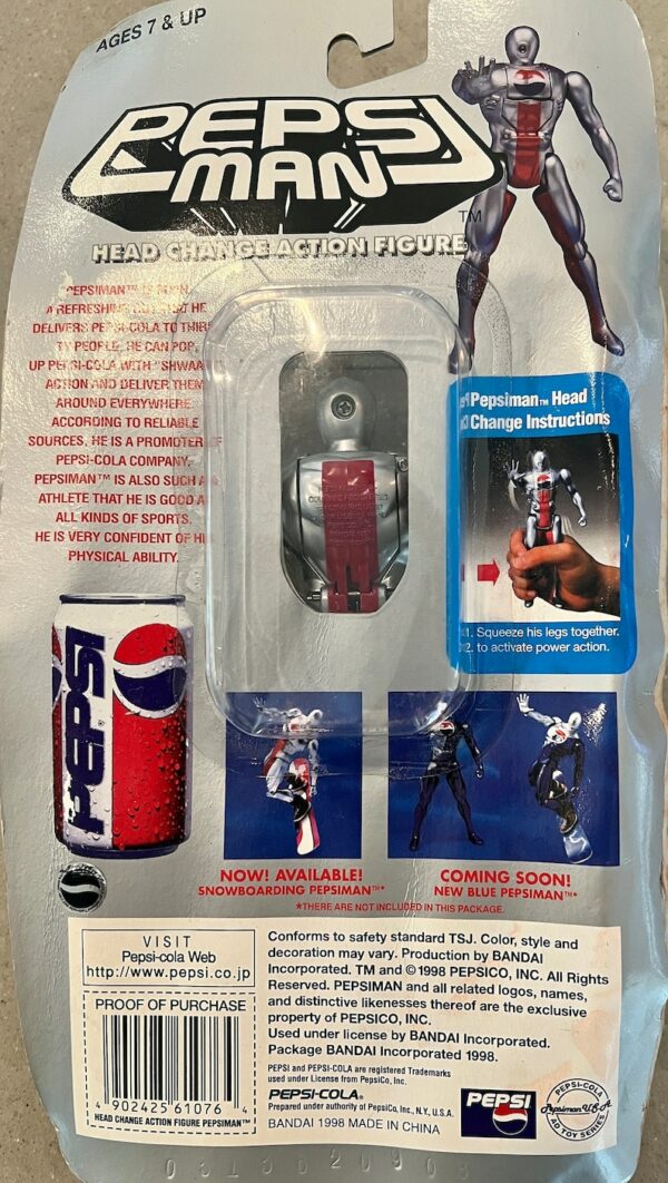 1994 Bandai HEAD CHANGE ACTION FIGURE PEPSIMAN - Image 3