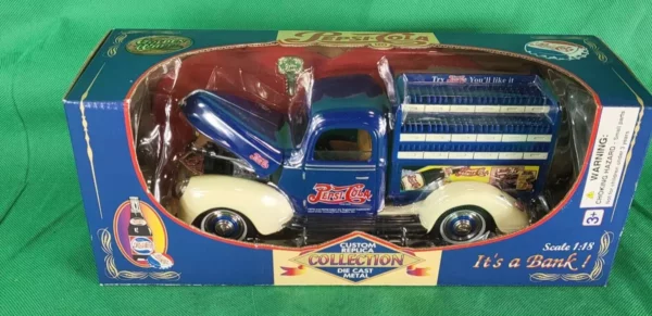 Golden Wheel 1940 Ford Pepsi-Cola Die Cast Delivery Truck Bank - Image 6