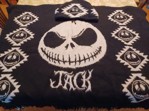 The Nightmare Before Christmas Jack Skellington Poncho - Image 4