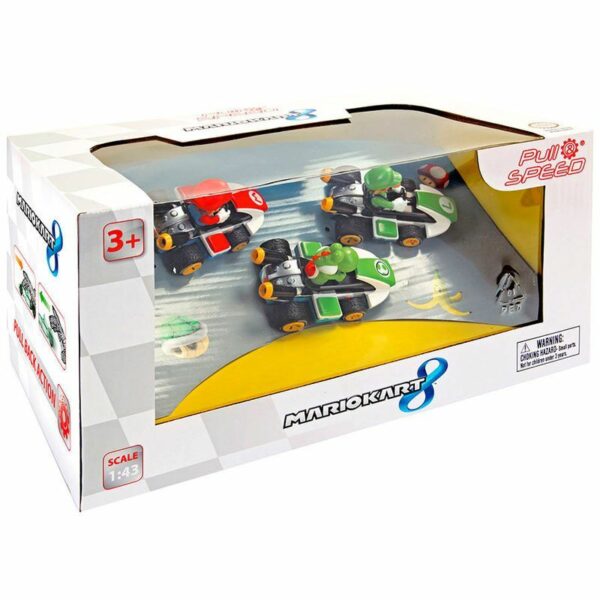3 Pack Carrera Pull Speed MarioKart 1:43 Scale Vehicles