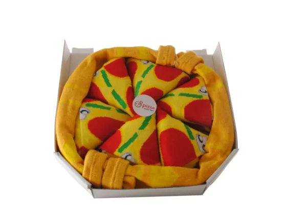 Novelty Funky Bring Me Pizza Box Socks Funny Ladies Mens Gift 4 Pairs Inside