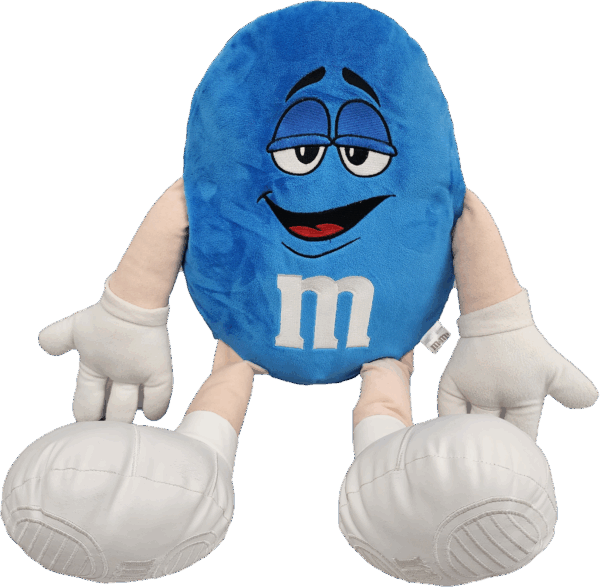 M&M's World Plush Blue Mascot Chocolate Candy Character Toy