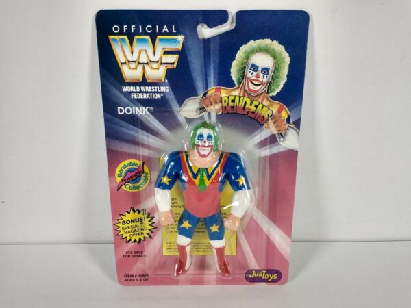 Doink the Clown WWF WWE Wrestling Bend 1994 Just Toys Action Figure