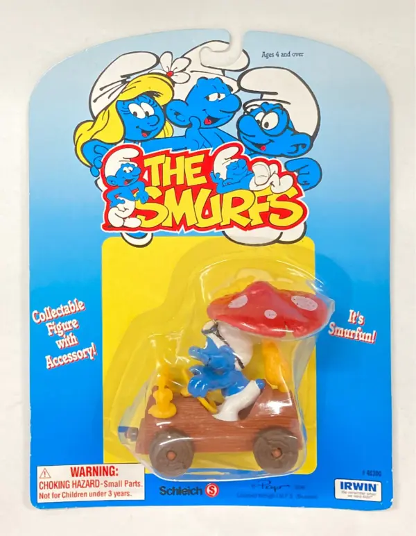 1996 Smurfs in Car Figure Sealed